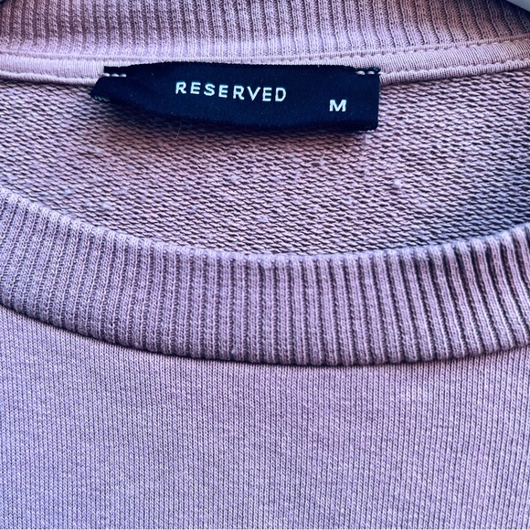 RESERVED pink sweatshirt with frilled sleeves size M - Picture 6 of 9